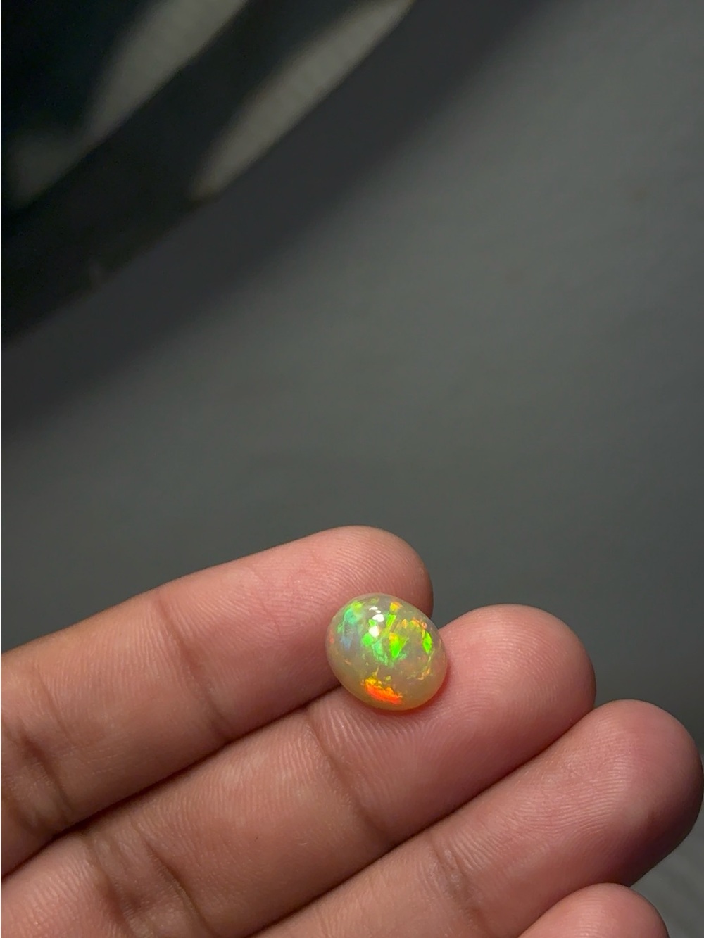 4 Ct Natural Ethiopian Opal – Oval Cabochon Fire Opal Loose Gemstone